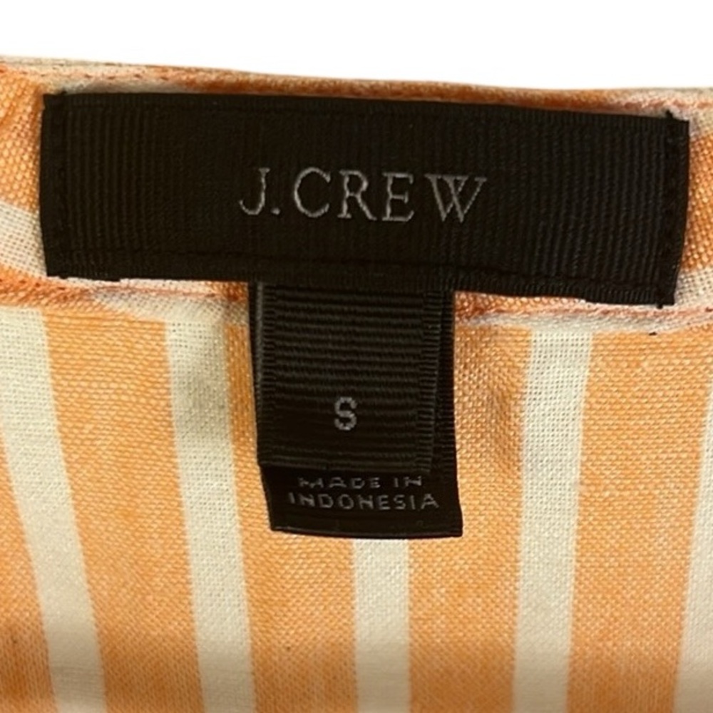 J.Crew Linen Blend Striped Tassel Bathing Suit Cover-Up Dress Beach Sand Sun - Picture 3 of 8